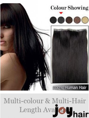 Straight Remy Human Hair Black Incredible Weft Extensions