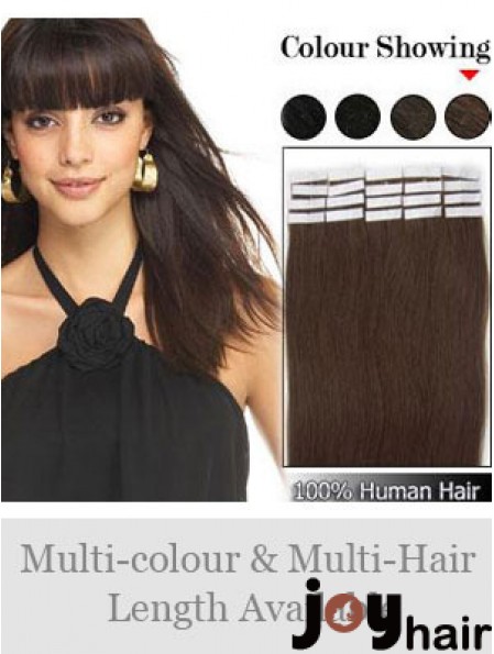 Brown Straight Great Remy Human Hair Tape In Hair Extensions