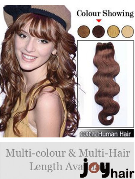 Wavy Remy Human Hair Auburn Cheap Weft Extensions