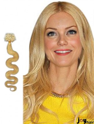 Trendy Blonde Wavy Micro Loop Ring Hair Extensions