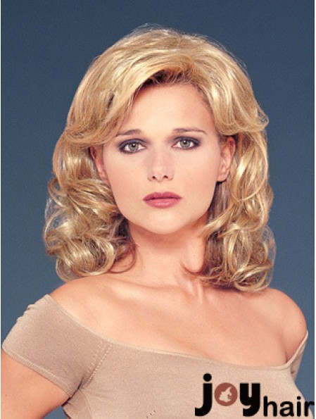 Hair Falls With Sunthetic Blonde Color Wavy Style