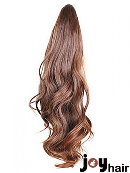 Style Wavy Brown Ponytails