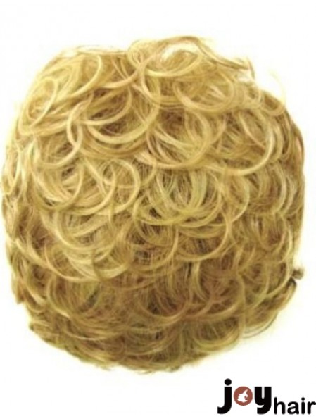 Incredible Blonde Curly Synthetic Clip In Hairpieces