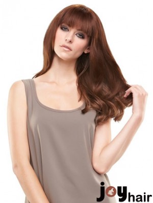 Modern Auburn Straight Remy Human Hair Clip In Hairpieces